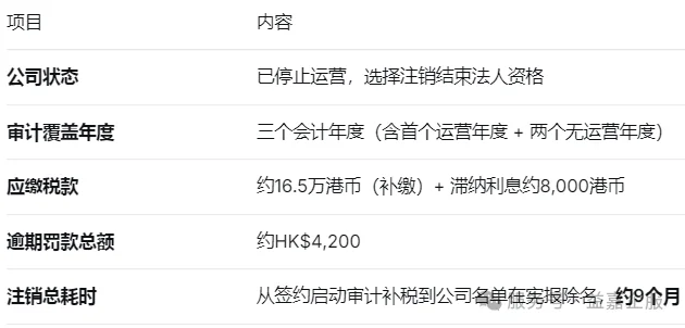 本案审计整改与撤销注册结果摘要